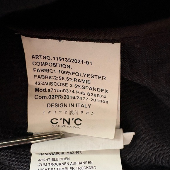 CNC Costume National Unisex Black Hooded Vest Size 50 - Picture 8 of 9